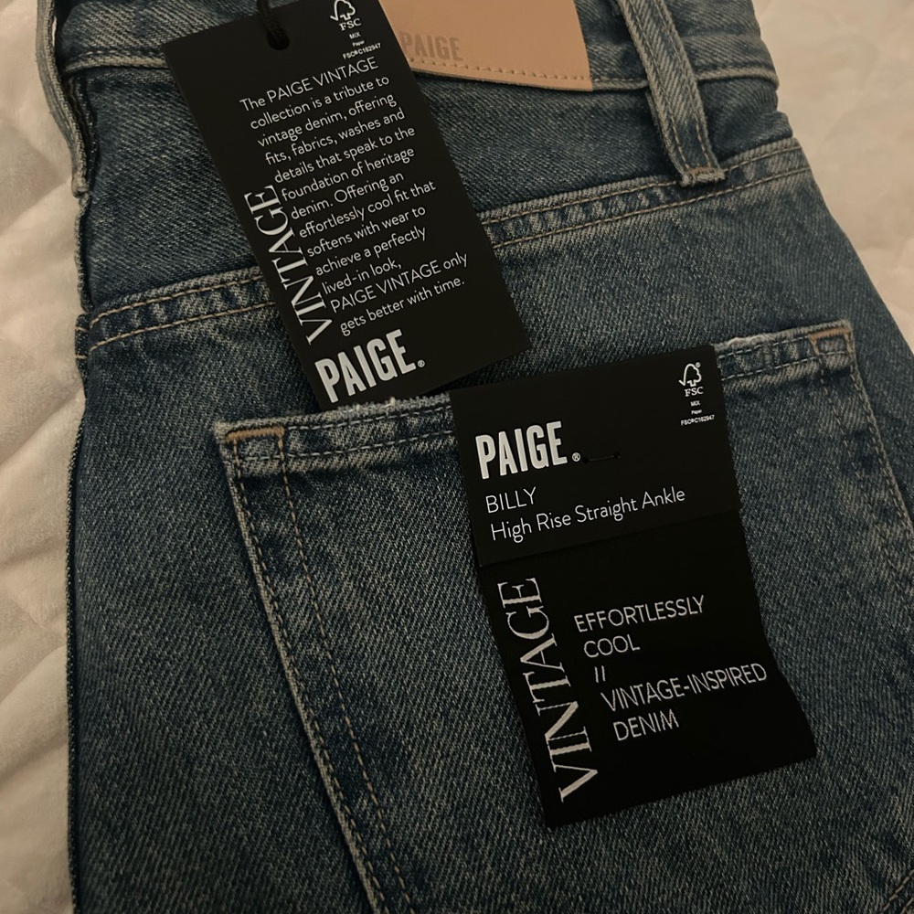 PAIGE Signature Billy Covered Button Fly Jeans